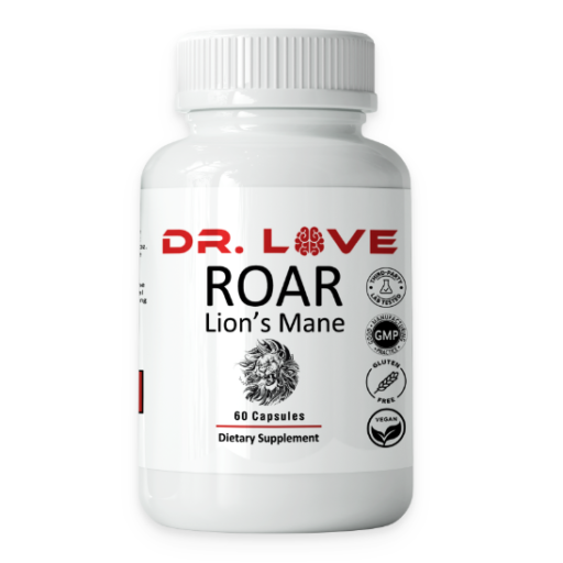 1 Bottle - ROAR Lion’s Mane - Official USA - Nature’s Superfood for Brain Health